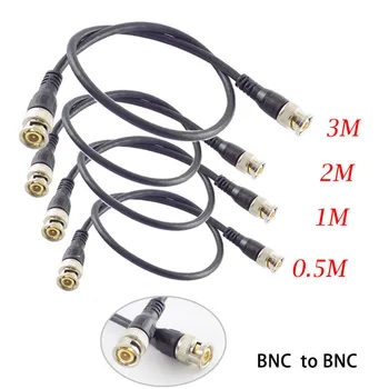 0,5 M/1M/2M/3M BNC Férfi-BNC Férfi Adapter Csatlakozó Kábel Pigtail Vezeték CCTV Kamera BNC csatlakozó Kábel Tartozékok D6