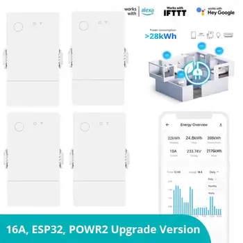 1-10PC SONOFF POW Eredetű 16A Wifi Teljesítmény-Mérő Kapcsoló Energia Monitoring Smart Switch Automatizálás Modul, Ewelink Alexa,a Google Haza