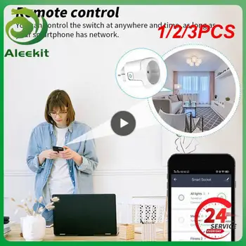 1/2/3PCS Zigbee Csatlakozó EU-Csatlakozó Adapter Tuya Smart Home Vezeték nélküli Távirányító Smart Socket Konnektorba Támogatás Google Haza