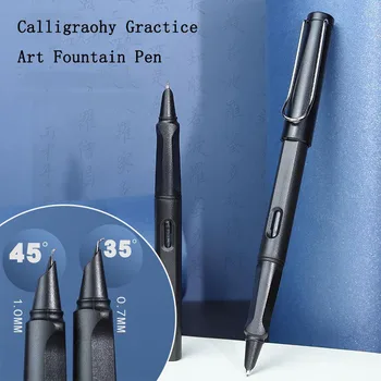 1 db Művész ívelt, hegyes, kemény toll 0.7/1mm vékony arany kalligráfia toll a diákok a gyakorlatban írásban, illetve az üzleti aláírás