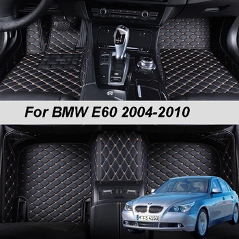 100% - ban Illeszkednek Egyedi Bőr Autó Szőnyeg BMW E60 2004 2005 2006 2007 2008 2009 2010 Szőnyeg, Szőnyegek Láb Párna Kiegészítők