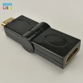 100/sok HDMI Male-HDMI Női 180 Fokos Adapter HDMI Kapcsolat HDTV Számítógép, Fényképezőgép HDMI Adapter