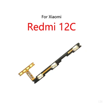 10DB/Sok Xiaomi Redmi 12C Power Kapcsoló Gomb Hangerő Elnémítása Gomb On / Off Flex Kábel
