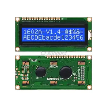 10db LCD 1602 LCD1602 5V 16x2 Kék/Zöld Karakteres LCD Kijelző Modul Vezérlő LCD1602A