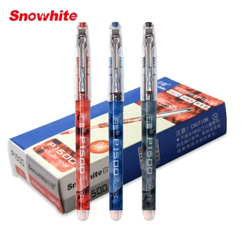 12db Snowhite P1500 Gél Festék Pen Tű-típusú Semleges 0,5 mm Gyorsan száradó Diákok Egyenes Folyékony Iskola koreai Papíráru