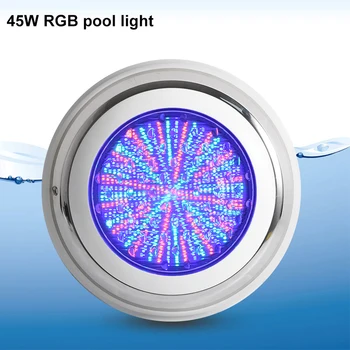 12w 24w 54w Medence Lámpa RGB Felületre Szerelt LED-es Víz alatti Világítás IP68 AC12V Rozsdamentes Acél Szökőkút Lámpa Gyógyfürdő Tó Lámpa