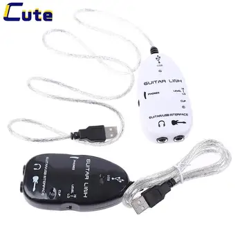 1db Audio Kábel Külső hangkártya Audio Gitár-USB Hang Lejátszó hangkártya Effektor Felület Link
