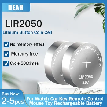 2-10DB LIR2050 LIR 2050 3.6 V 80mAh Újratölthető Lítium Akkumulátor Játék Nézni Sacale Borotva Távoli Kulcs CR2050 Gombot Érme Sejtek