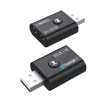 2 In1 USB, Vezeték nélküli Bluetooth-kompatibilis Adapter 5.0 Transmiter Headset Adapter Vevő Számítógép, TV, Laptop Hangszóró