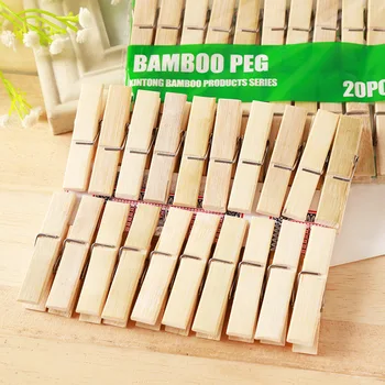 20db Bambusz Ruhát Peg Fából készült Zokni, takaró Szél-Bizonyíték, Csapok, Dekoratív Kézműves Klipek Háztartási Fából készült Klipek
