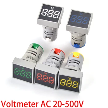 22MM AC 20-500V Voltmérő Tér Panel LED Digitális Feszültség Mérő Indikátor Fény, Digitális Kijelző Panel