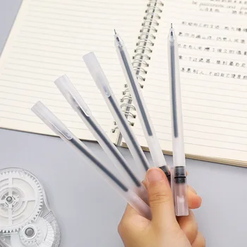 24 db nagykereskedelmi egyszerű ins matt semleges toll diák vizsga fekete szén hivatal tanulmány az aláírás fekete tinta, toll, írószerek