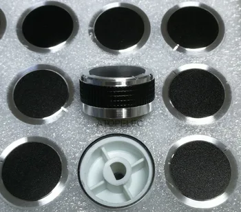 26mm*13 mm-es Alumínium DAC CD Erősítő Potenciométer Hangerő Gomb 6mm D-Típusú Tengely Kiváló Minőségű Fekete/Ezüst Szín