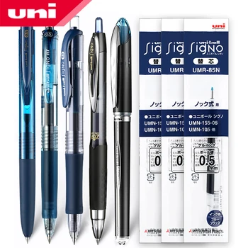 5db Japán UNI Tinta Kék Zselés Toll Kombináció + Utántöltő 0,5 mm Több Stílus Opcionális UMN-105 / 152/155 Írás Sima