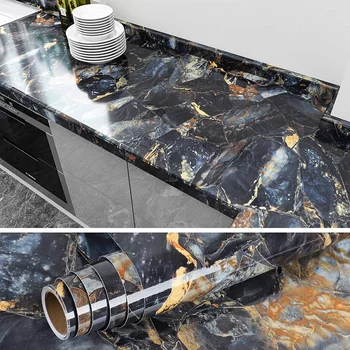 60cm Konyha olaj matrica öntapadós, márvány minta vízálló szekrény, tűzhely pulton háttérképek asztali fürdőszoba felújítása