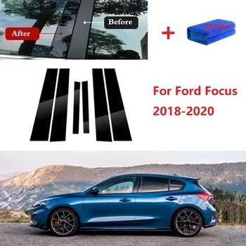 6DB Csiszolt Pillér Hozzászólás Alkalmas Ford Focus 2018-2020 Ablak Berendezés Fedelét BC Oszlop Matrica