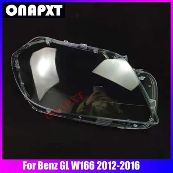 A Benz GL W166 GL350 GL400 GL450 2012-2016 Kocsi, Első Fényszóró Fedelét Objektív Üveg Lámpabúra Fényes Fej Fény Caps Lámpa Shell