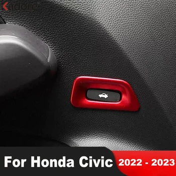 A Honda Civic 11. Sedan 2022 2023 Szénszálas Hátsó Csomagtartó Hátsó ajtó Kapcsoló Gomb Borító Belső Berendezés Fröccsöntés Tartozékok