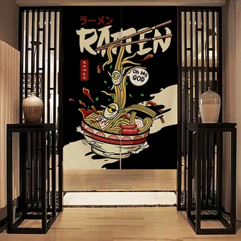 A Japán Sushi Ramen Szövet Partíció Ajtó Függöny Étterem Dekoráció Képernyő Noren