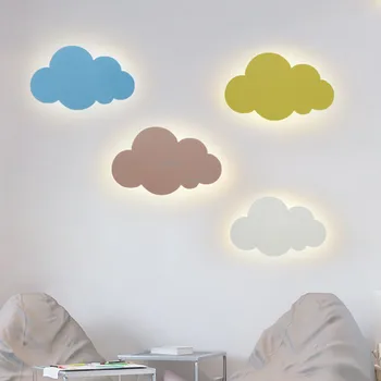 A Modern LED Fali Lámpa 's Bedroom Kreatív Felhők Dekoráció, Fali Gyertyatartók világítótestek Éjjeli Szoba Világítás Fali Lámpa