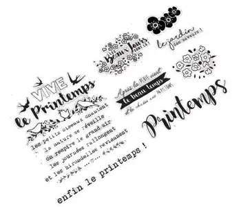 A SZAVAK francia Áttetsző, Tiszta Szilikon Bélyeg/Pecsét DIY scrapbooking/fotóalbum Dekoratív, tiszta bélyegző A0212