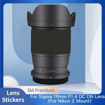 A Sigma 16 mm-es F1.4 DC DN Matrica Bőr Vinyl Fólia Kamera Lencséje Testet Védő Matrica Kabát Nikon Z Mount 16 1.4 F1.4 Lencse