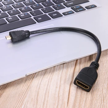 A mikro HDMI-kompatibilis Férfi, HDMI-kompatibilis Női Adapter Csatlakozó Kábel Rövid 17cm