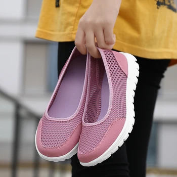 A nők Vulkanizált Cipő Divat Lámpa Lélegző Mesh Séta Lapos Cipő Női Alkalmi Cipők 2022 Tenisz Feminino Női Cipő