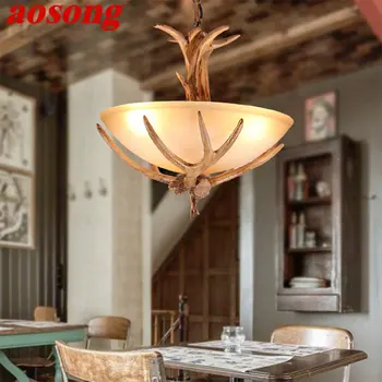 AOSONG Modern Agancs Csillár Lámpa LED Kreatív Retro Üveg Medál Lámpa, lámpák Haza, Étkező, Hálószoba, Kávézó