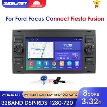 Android autórádió 2 Din Multimédiás Lejátszó Ford Focus Csatlakozás Fiesta Fusion Galaxy Kuga S-Max, Mondeo Árutovábbítási C-Max GPS Sztereó