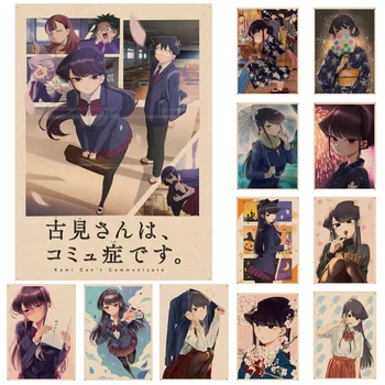 Anime Komi Nem Művészet Plakát Wall Art Retro Plakátok Otthon Lakberendezés