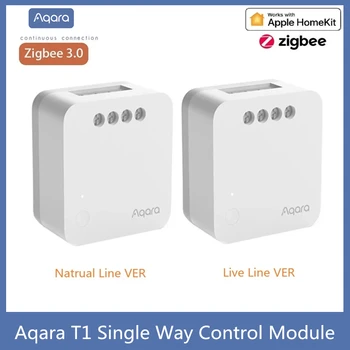 Aqara T1 Egyetlen Módja Vezérlő Modul Zigbee 3.0 Vezeték nélküli Relé Vezérlő 1 Csatorna Nincs Semleges Távoli Munka az Apple Homekit