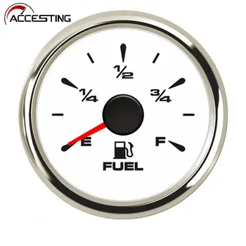 Auto üzemanyagszint-Mérő 7 Színű Háttérvilágítás Műszer, Autó, Hajó, Motorkerékpár, Teherautó Piros Mutató Mutató 0-190/240-33 ohm állítható