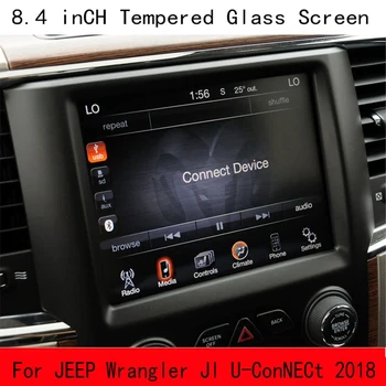 Autó 8.4 Hüvelyk Edzett Üveg Képernyő Védő Fólia A Jeep Wrangler Jl U-Csatlakoztassa 2018