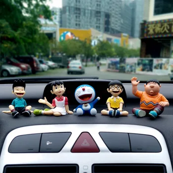 Autó Díszek Aranyos Anime Modell Doraemon Akciófigurák Nobita Nobi Alvó Automatikus Belső Dekoráció, Baba Kiegészítők, Játékok, Ajándékok