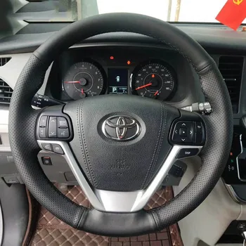 Autó Kormánykerék-Fedezze Zsinór Mesterséges Bőr Toyota Highlander 2014 - 2019 Sienna 2015 Autó Tartozékok Automatikus Belső