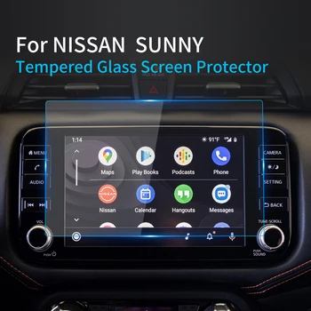 Autó Matricák Képernyő Védő NISSAN SUNNY 2023 Navigátor-Kijelző Edzett Üveg Védő FilmCar Tartozékok ForVehicles