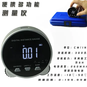 Az elektronikus Távolságmérő/uralkodó Mérési Vonalzó, Egyenes, Ívelt Rolling Mérés, többfunkciós Digitális Kijelző Roller