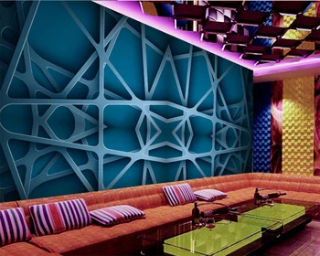 Beibehang cucc de parede Egyedi, modern, új, kék 3D space art bárban, szórakozóhelyen KTV beltéri háttérképet papier peint