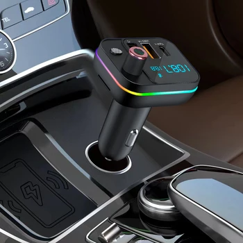 Bluetooth 5.0 Autó FM Transmitter 3.1+C-Típusú Autós Töltő Dual USB LED Kijelző Kihangosítás Hívás Mic Mp3 Lejátszó, Hangszóró C30 C31