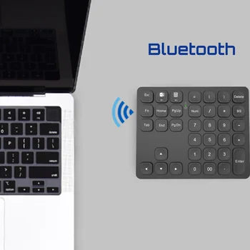 Bluetooth Szám Pad Újratölthető, Vezeték nélküli Numerikus Billentyűzet Slim 36 Kulcs Vezeték nélküli Szám Pad adatbeviteli az iPad mini Laptop
