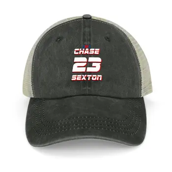 Chase Sexton #23Motocross Supercross - SUPERCROSS BAJNOK SZUPERSZTÁRJA VASÁRNAP TSHIRT Cowboy Kalap boonie sapka Kalap Nők, Férfiak