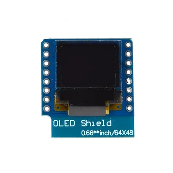 D1 Mini 0.66 hüvelykes OLED kijelző modul LCD kijelző modul IIC/I2C interfész