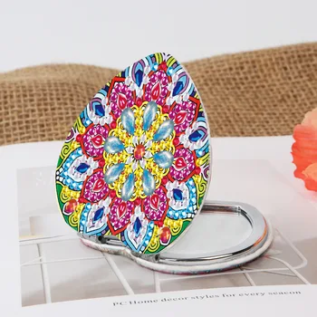 DIY Gyémánt Festmény Smink Tükör Mandala Virágok Gyémánt Art Mozaik Behajtható Tükrök Kézműves Kézzel készített Ajándék A Nők, Lányok
