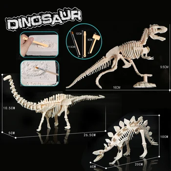 Dig felfedezni Össze Csontváz Dinoszauruszok Ásatási készletek Állat Puzzle-Modell ásni készletek oktatási játékok