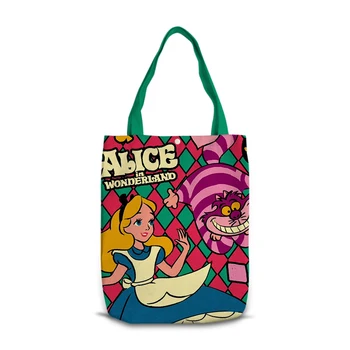 Disney Alice Csodaországban M0041 Anime Váll táska Rajzfilm Szabott Bevásárló Táska, Alkalmi Táska Tároló Táska Ajándék
