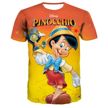 Disney Pinokkió Póló Ruha Gyerek, Lány, Fiú, 3D-s Rajzfilm Vicces Rövid Ujjú Póló Nők, Férfiak, Nyár Utca Alkalmi Felsők t-Shirt