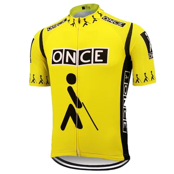 EGYSZER sárga Kerékpáros mez férfiak ropa ciclismo mtb jersey-i csapat, kerékpáros ruházat, outdoor sport kerékpár ruhák