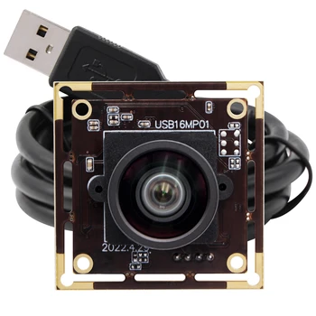 ELP Széles Látószögű 107 Mértékben Nem Torzul Lencse Ultra HD 16MP USB Kamera IMX298 Ingyenes Búvár Plug & Play USB-Kamera Modul
