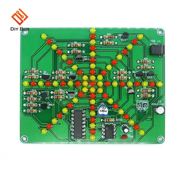 Elektronikus DIY Kit Vaku Készletek 73 Led Piros Sárga Kettős Színű Villogó Forrasztási Gyakorlat Testület PCB köredzés Suite